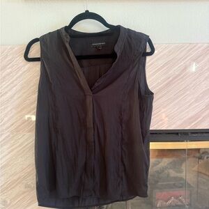 Banana Republic Charcoal Sleeveless Blouse